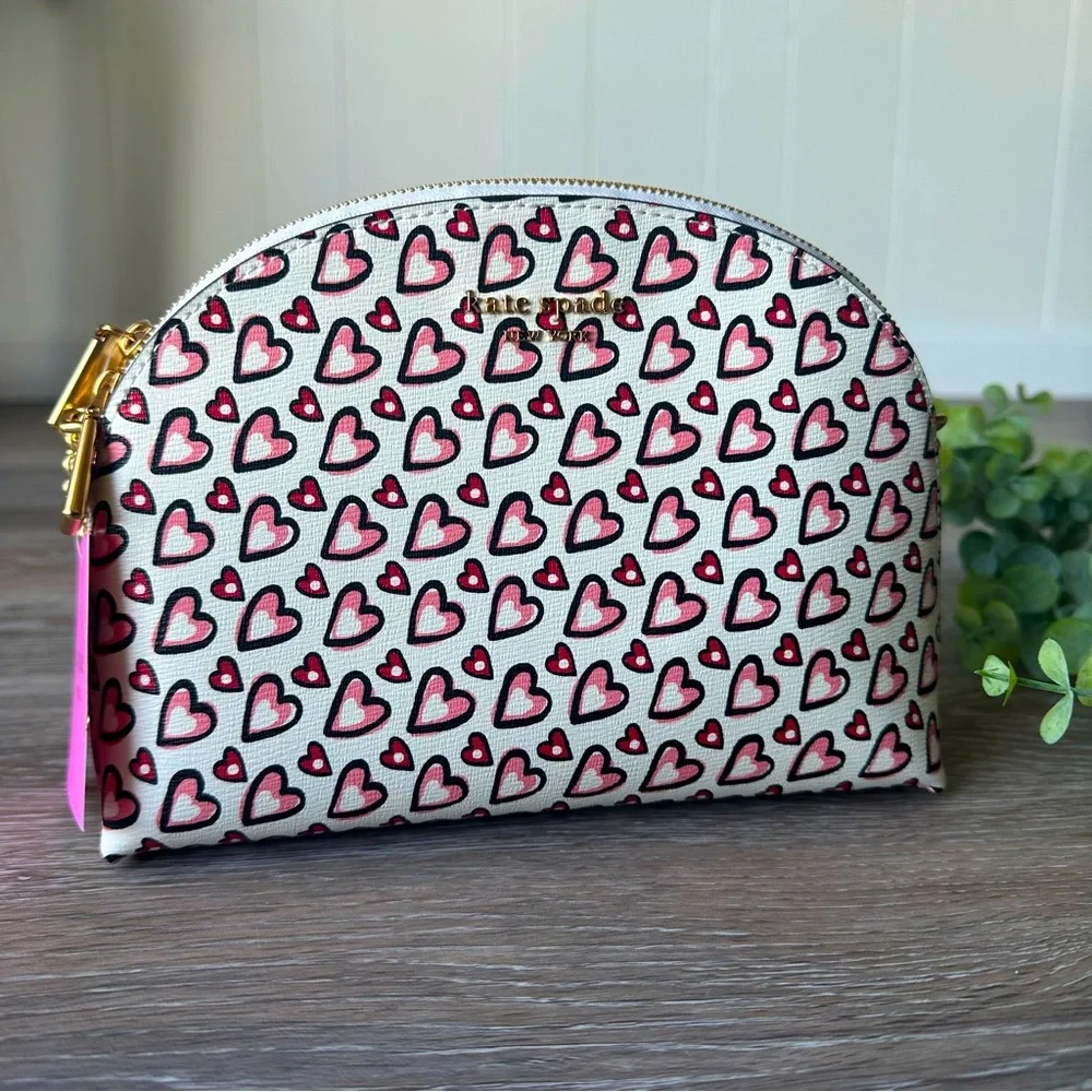 NWT Kate Spade Hearts Double Zip Dome Crossbody - Picture 4 of 10